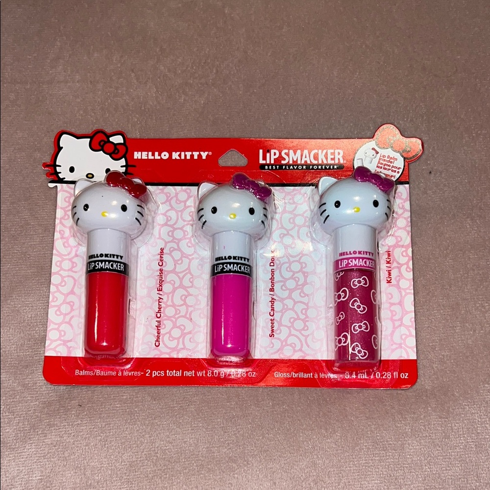 Hello Kitty Lip Smacker Trio - Red, Pink, Purple